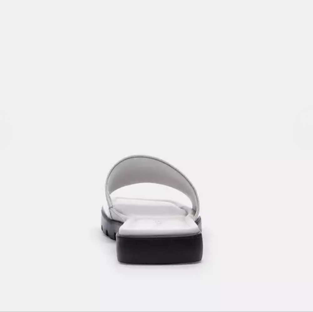 Coach Florence Slip-on Sandals Leather Optic White Women's 9.5 - Picture 14 of 14